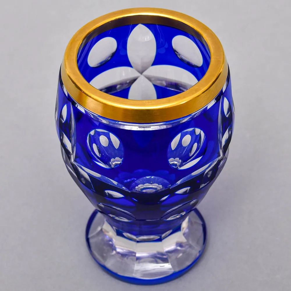 Миниатюрная Коллекционная Ваза - Кубок, Хрусталь ERNST WITTIG, Германия середина ХХ века.