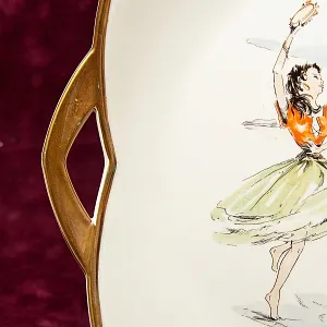 Коллекционное Сервировочное Блюдо - Тарелка «ТАРАНТЕЛЛА», Фарфор  KAISER Германия.