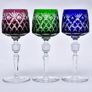 Бокалы для вина 6 -ть штук серия «BRISTOL» Хрусталь, NACHTMANN Германия, 70 -е годы ХХ века.