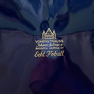 Коллекционное Сервировочное Блюдо - Тарелка  Фарфор Кобальт VOHENSTRAUSS Германия.