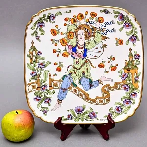 Коллекционная Тарелка - Настенное Блюдо «Времена года. Весна», Фарфор Hutschenreuther Германия - 1978 год. 