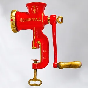 Винтажная Ручная Механическая Мясорубка «ЛЕНИНГРАД», СССР 50-е годы ХХ века..