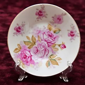 Коллекционная Кофейная Пара «Розовые Розы» Фарфор Япония.