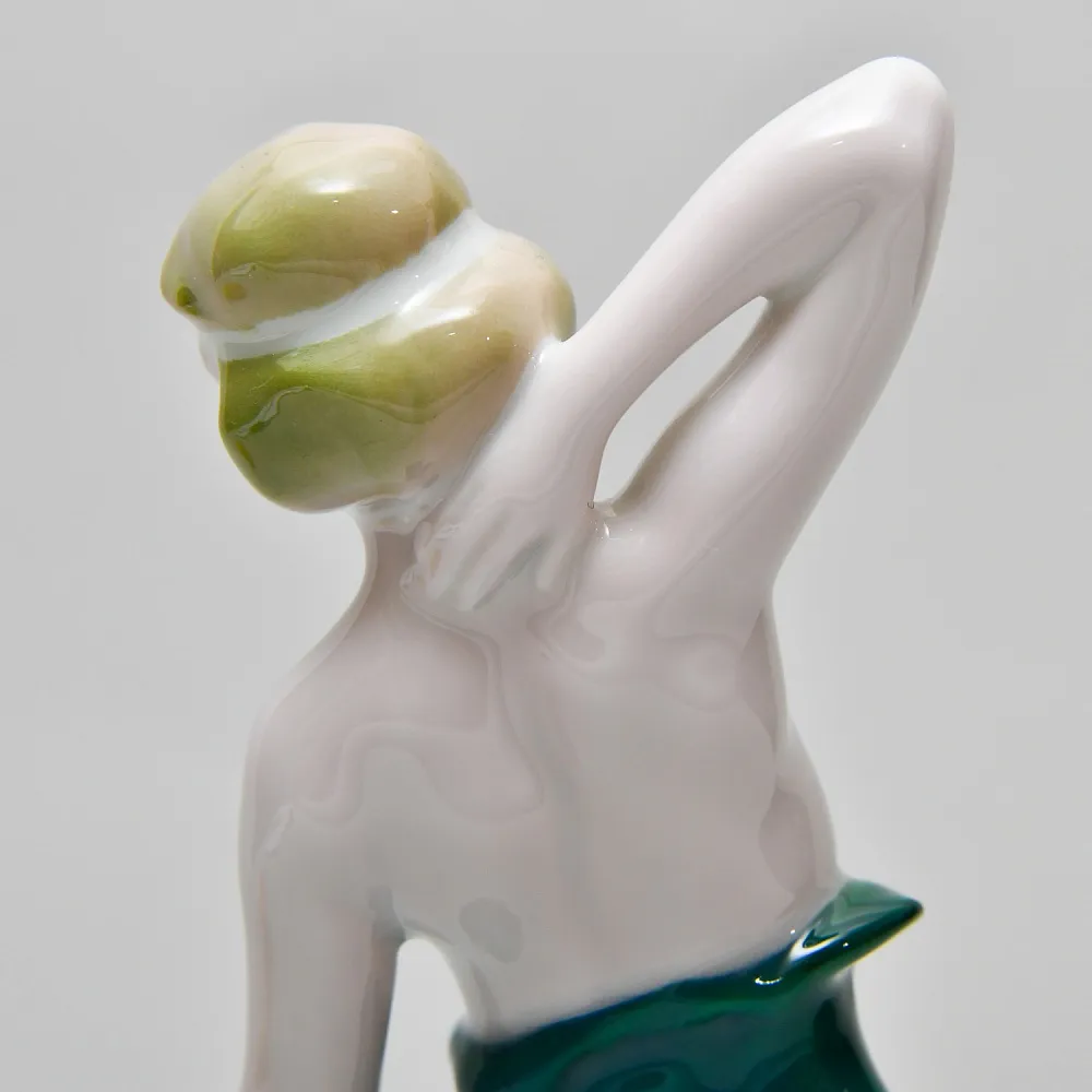 Редкость! Антикварная Фарфоровая Статуэтка «Танцовщица в зеленой юбке», ROSENTHAL Германия - 1918 год.