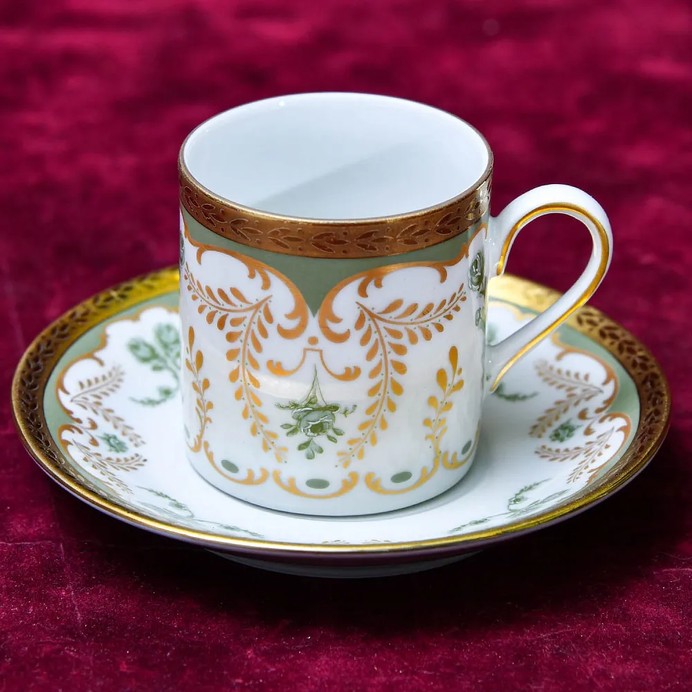 Коллекционная Кофейная Пара «Садовый орнамент», GLORIA Bayreuth, Германия 60гг.