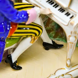 Старинная Фарфоровая Статуэтка «Пианист - Моцарт», Scheibe - Alsbach Германия.