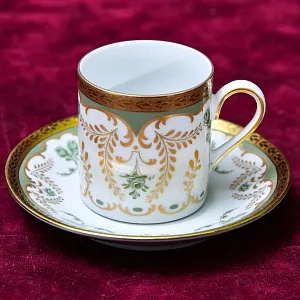 Коллекционная Кофейная Пара «Садовый орнамент», GLORIA Bayreuth, Германия 60гг.