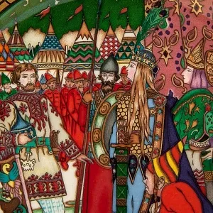 Коллекционная Тарелка «Русские Сказки» - «Марья Моревна» Фарфор, Villeroy&Boch Германия -1990 год.