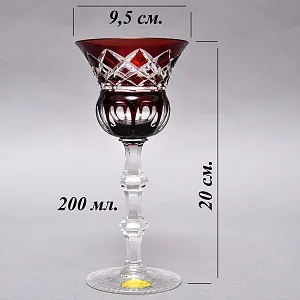 «Рубиновый Хрусталь» - Бокал для Вина «Barthmann» DOROTHEENHUTTE Германия -50 гг.