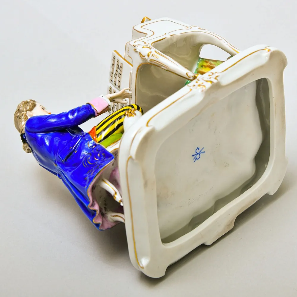 Старинная Фарфоровая Статуэтка «Пианист - Моцарт», Scheibe - Alsbach Германия.