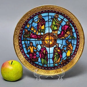 Фарфоровая Тарелка «Житие Святого Стефана. Витражи Шартрского Собора», Krautheim & Adelberg Германия.