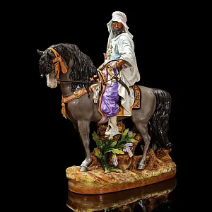 Редкая!!! Большая Фарфоровая Cтатуэтка «АРАБСКИЙ ВОИН» Shheibe - Alsbach Германия -1962год.