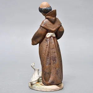 Коллекционная Фарфоровая статуэтка «Юный монах и его паства», Lladro серия Грес, Испания. 