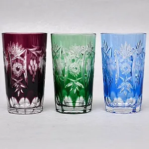 Хрустальные Стаканы для Воды серия «Виноград» - 6 штук, NACHTMANN Германия, 70-е гг.