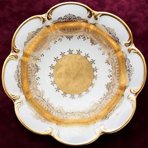 Роскошное Авторское Блюдо - Конфетница «Дама с Кавалером» DW PORZELLAN-MANUFAKTUR.