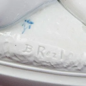 Большая Антикварная Авторская Статуэтка «Мальчик с собакой», Фарфор Villenauxe, Франция -30 гг.