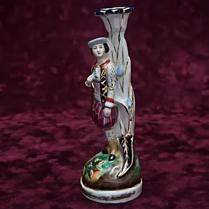 «Свидание при свечах» - Парные Подсвечники, Статуэтки, Фарфор Франция