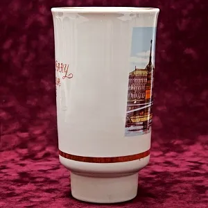 Агитационная! Подарочная Ваза «ВЕТЕРАНУ ТРУДА» Фарфор СССР Дулево -1968 -1970 гг.