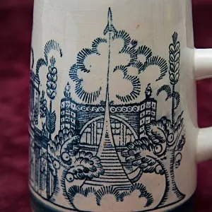 Большая Фаянсовая Агитационная Кружка «30 лет ВДНХ» ЗиК Конаково -1969 год.