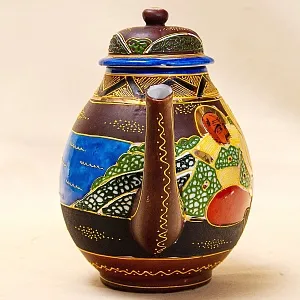 Антикварный Чайный фарфоровый сервиз в стиле Satsuma, Япония, FUTAJI, первая половина ХХ века.