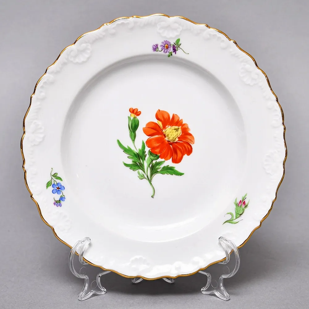 Чайный набор «Мейсенский букет» на 6 персон, Фарфор MEISSEN Германия, 1924 - 1934 годы. 