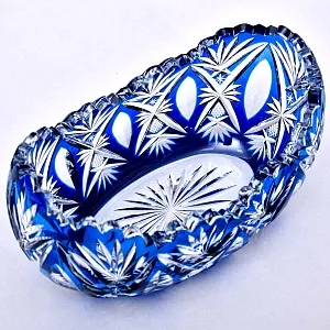 Большая Хрустальная Ваза - Конфетница «Ладья», JOSKA BODENMAIS Германия -60 гг.