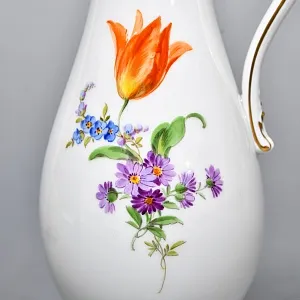 Коллекционный Фарфоровый Соусник - Кувшинчик «Мейсенские цветы», MEISSEN Германия.