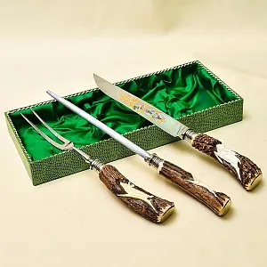 «Охота» Набор для Барбекю из 3-х предметов, Германия, STAINLESS-FORGED Solingen, 60 -е гг.