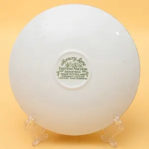 Чайная пара+Тарелка (Тройка) «Memory Lane (Green)» Фарфор BRITISH ANCHOR, Англия - 60 гг.