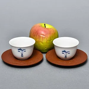 Набор Тет-а-Тет Две Фарфоровые Кофейные пары - пиалы с блюдцем MEISSEN Германия - 1982 год. 