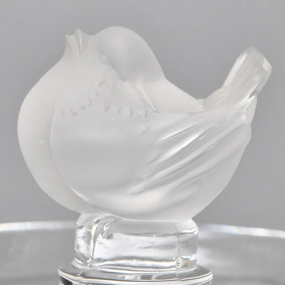 Хрустальная Подставка «Воробей» для колец и украшений в стиле Арт Нуво, Laligue Франция.