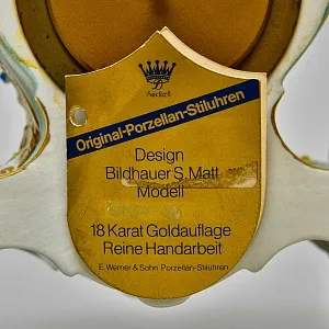 Каминные Кварцевые Часы в стиле Рококо, Фарфор SANDIZELL, Германия 80-е годы ХХ века.