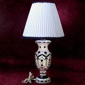 Классическая Настольная Лампа Светильник  в стеклянном корпусе. Германия - 60-70е гг.