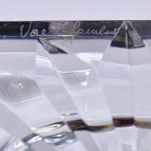 Редкость! Хрустальная Ваза на ноге VAL SAINT LAMBERT (Вал Сант Ламберт) Бельгия, середина ХХ века.