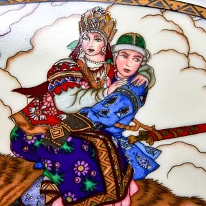 Коллекционная Шкатулка «Иван Царевич и Серый волк» из серии «Русские Сказки», Фарфор VIlleroy&Boch, Германия.