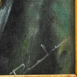 Картина - Портрет «Старый охотник с трубкой», Доска, Масло, Германия -1967 год.