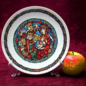  Коллекционная Тарелка - Блюдо «Дары Волхвов» Фарфор, Henri d'Arceau Limoge, Франция -1979 год.