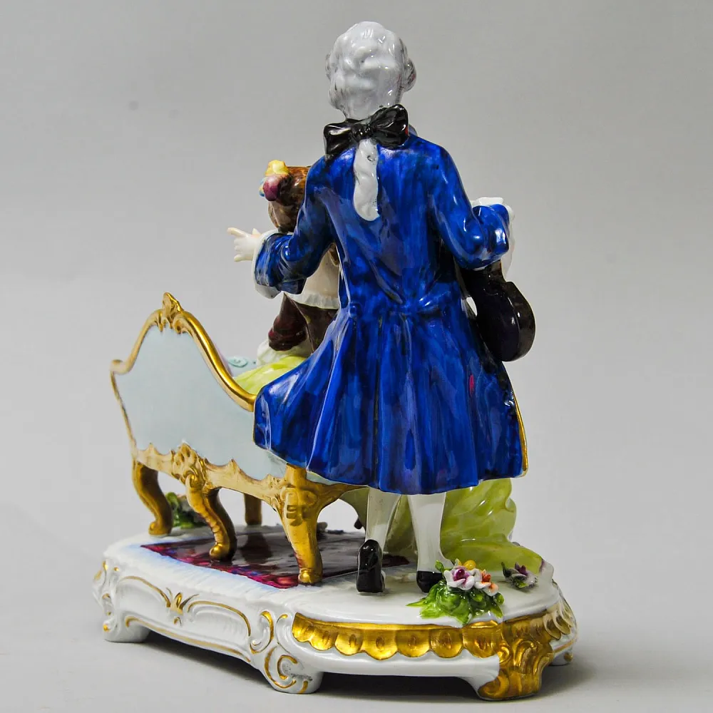 Коллекционная Фарфоровая Статуэтка «Музыкальный Дуэт», Unterweissbach 1958 - 1976 годы.