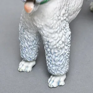 Коллекционная Фарфоровая статуэтка «Собака. ПУДЕЛЬ в зеленом ошейнике», ROSENTHAL Германия.