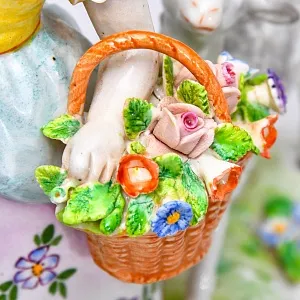 Коллекционная Фарфоровая статуэтка «Маленькие Садовники», SITZENDORF Германия, середина ХХ века.