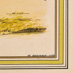 Антикварная Иллюстрация - Гравюра «Армия Наполеона - Адъютант с донесением», Франция.