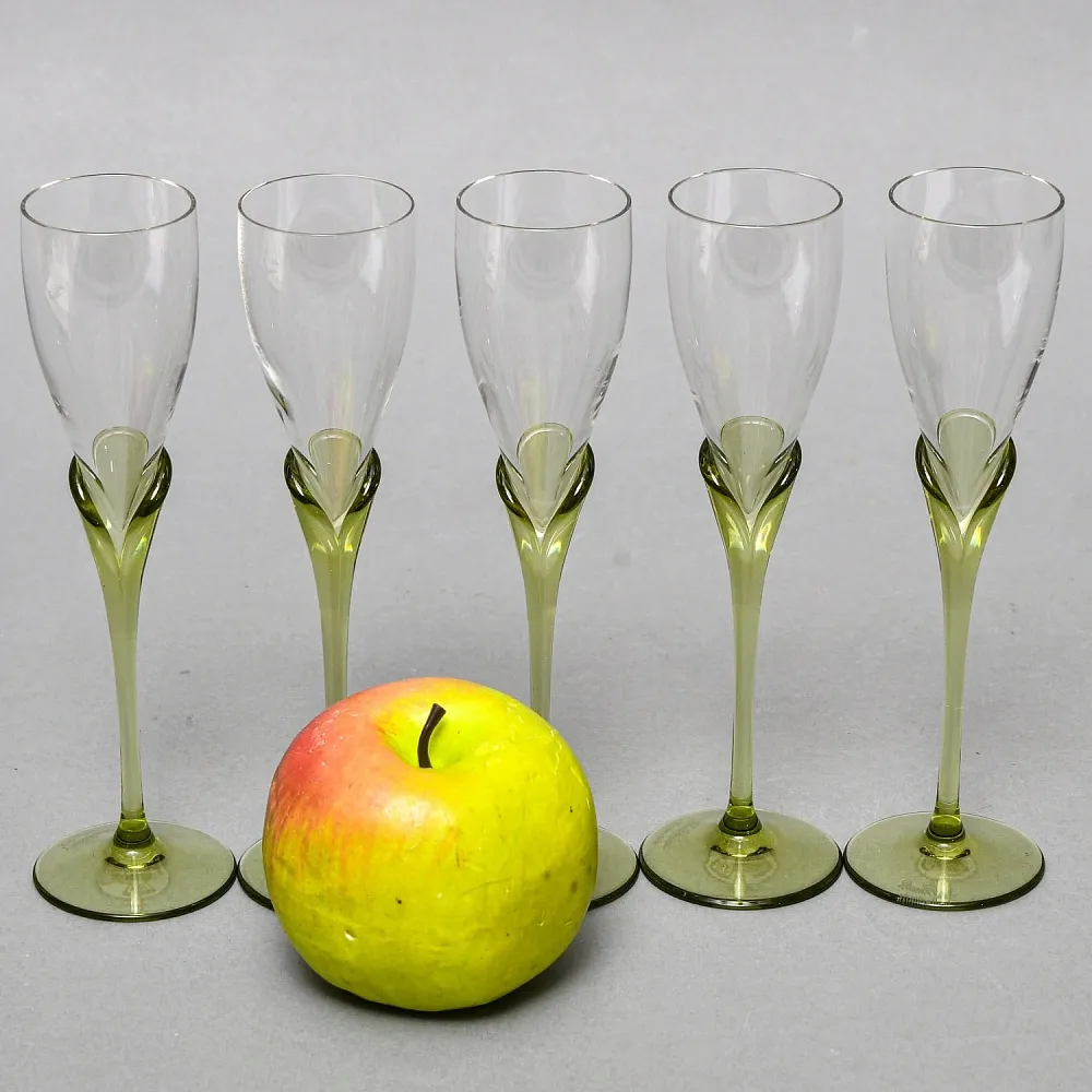 Рюмки из коллекции «Papyrus» - 5 шт., Хрусталь Rosenthal Studio Line, Германия - 1960 -1969 годы.