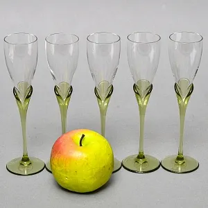 Рюмки из коллекции «Papyrus» - 5 шт., Хрусталь Rosenthal Studio Line, Германия - 1960 -1969 годы.