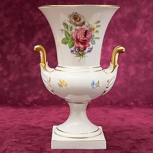 Классическая Кратерная Ваза серия «Цветение Лета» Lindner Бавария, Германия 60 -е годы ХХ века.