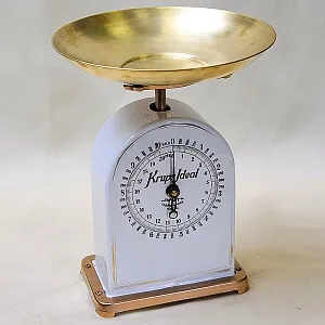 Редкость! Старинные Кухонные Фарфоровые Весы на 10кг. KRUPS IDEAL, Германия -1915 год.