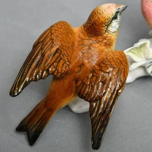 Пара Птиц - Фарфоровая Статуэтка «Чечётки», Karl Ens, Германия - середина ХХ века.