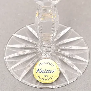 Редкость! Хрустальные Рюмки 4-е штуки серия «FLIRT», Knittel FAKIRIS Германия, 60 -е годы ХХ века.