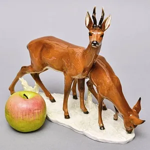 Коллекционная статуэтка «Две Косули», Фарфор Hutschenreuther, Германия.