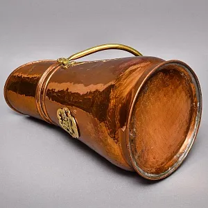 Высокий Медный Зольник или Подставка для зонтов и тростей, Бельгия середине ХХ века.