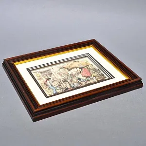 Объемная Картина - Панно в технике 3D декупаж «Лавка старьевщика», 70-е годы ХХ века.